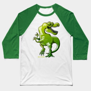 Tyrannosaurus Rex dancing enthusiastically Baseball T-Shirt